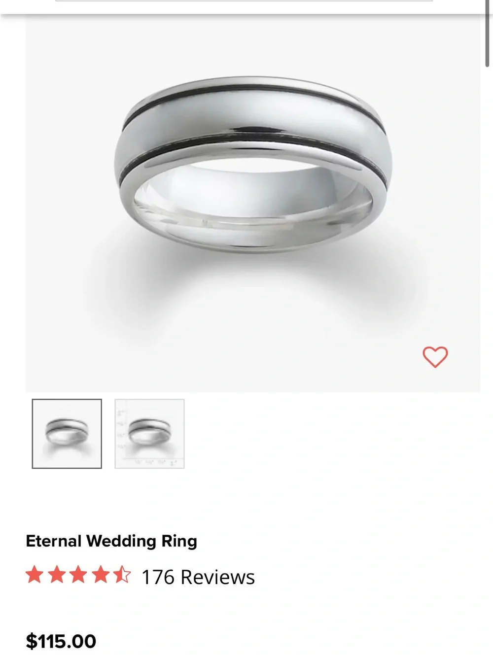 James Avery Men’s Silver Band with Double Groove